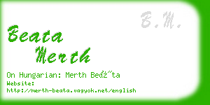 beata merth business card
